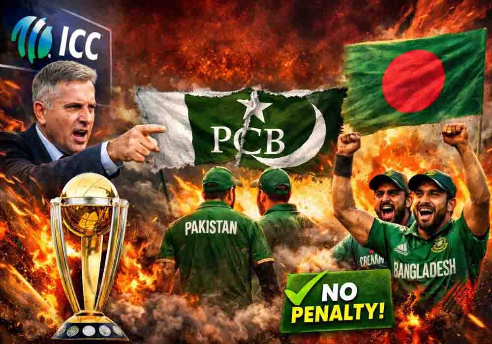 ICC ने दिखाया रौद्र रूप: पाकिस्तान की कोई बात नहीं मानी, बांग्लादेश को नहीं झेलनी पड़ेगी सज़ा