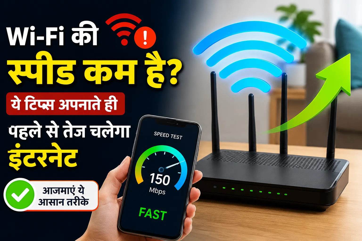 Wi-Fi की स्पीड कम है? ये टिप्स अपनाते ही पहले से तेज चलेगा इंटरनेट